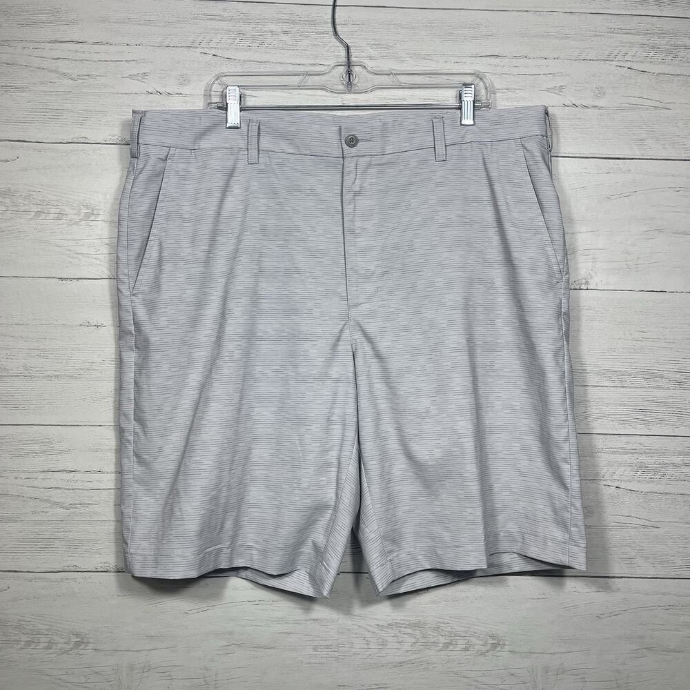 PGA tour mens flat front gray golf shorts size 40